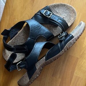 L.L. Bean Black Leather Sandals